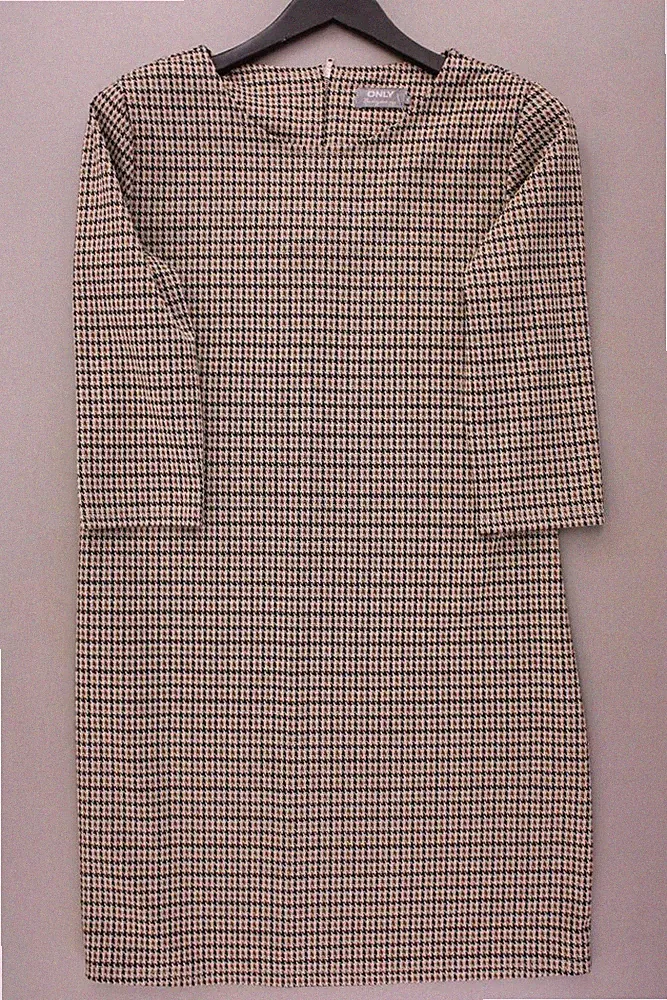 ✅ Second Life Fashion Only Etuikleid für Damen Gr. 42, L hahnentritt 3/4 Ärmel ✅