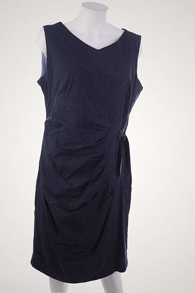 SECONDHAND Kleid Etuikleid 2XL dunkelblau