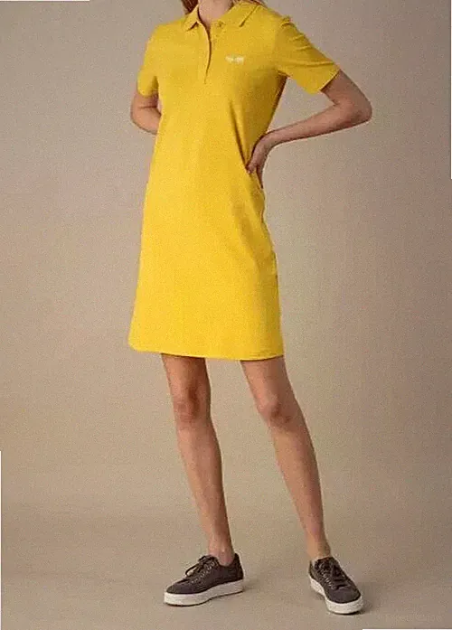 Sehr schönes Damen Polo-Kleid mit Knopfleiste"gelb"Gr.46 UVP: 59,99€