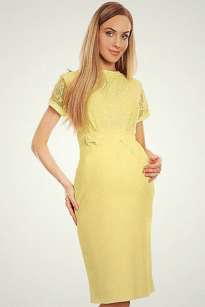 Selente Mummy Love 0127 Damen Umstandskleid mit Spitze (made in EU) Schwanger