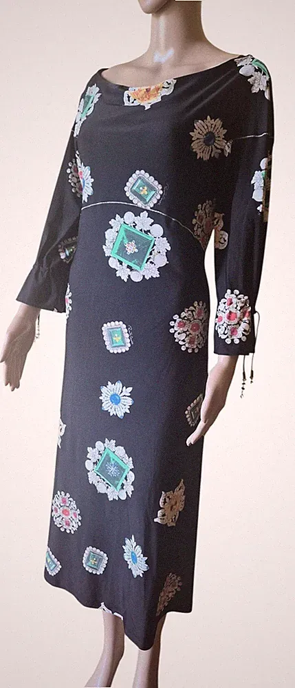 Seltenes Vintage Archivio Roberto Cavalli 2000er Jahre Gemme Y2K Kleid Dress
