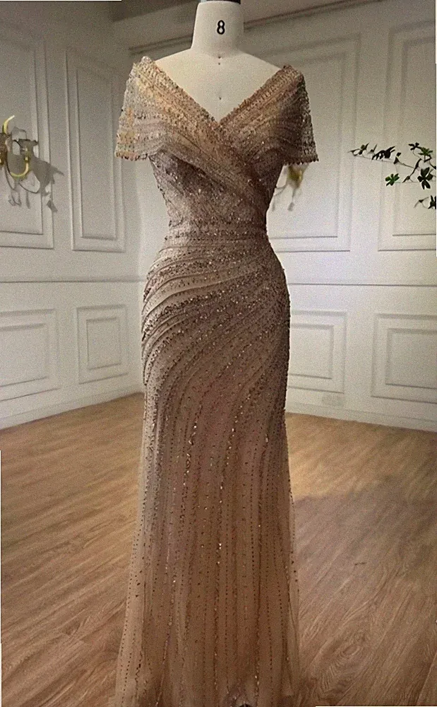 Serene Hill A-Linie Abendkleid lang Tüll Perlen Einheitsgr.