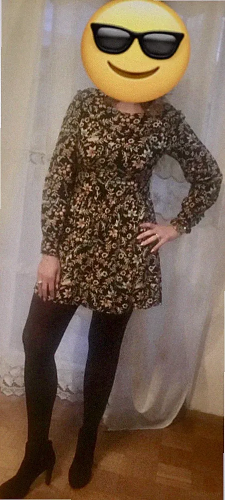 Sexy Kurzes Kleid, H&M – Gr. 40,Langarm,Blumen,Top,Etui