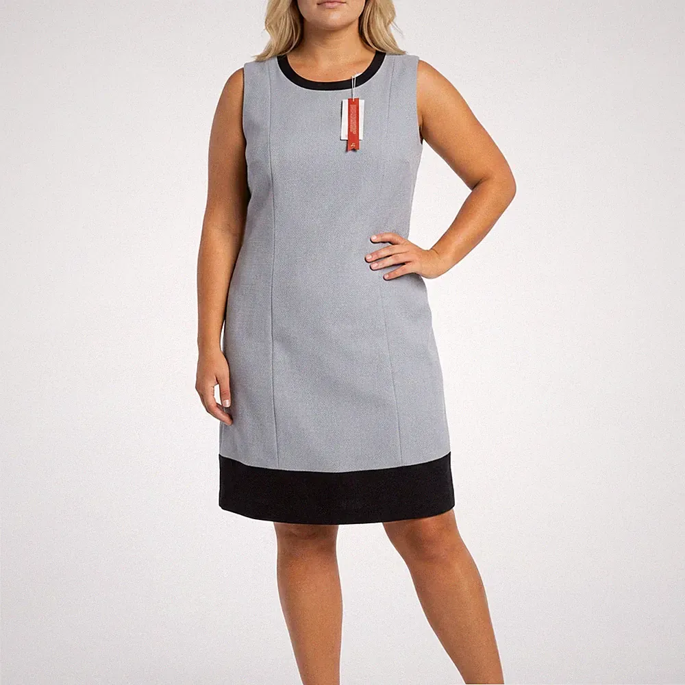 Sheego Kleid Etuikleid Gr. 44 bis 58 blau Töne (314) NEU