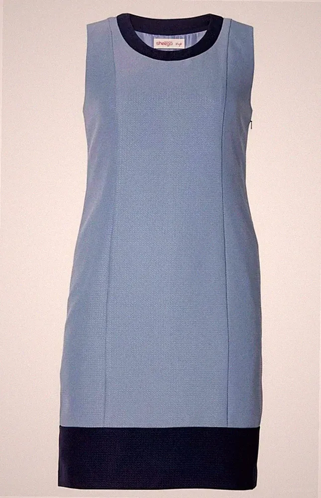 Sheego Kleid Gr.46 Blau Dunkelblau Etuikleid Sommerkleid Elegant Große Größen