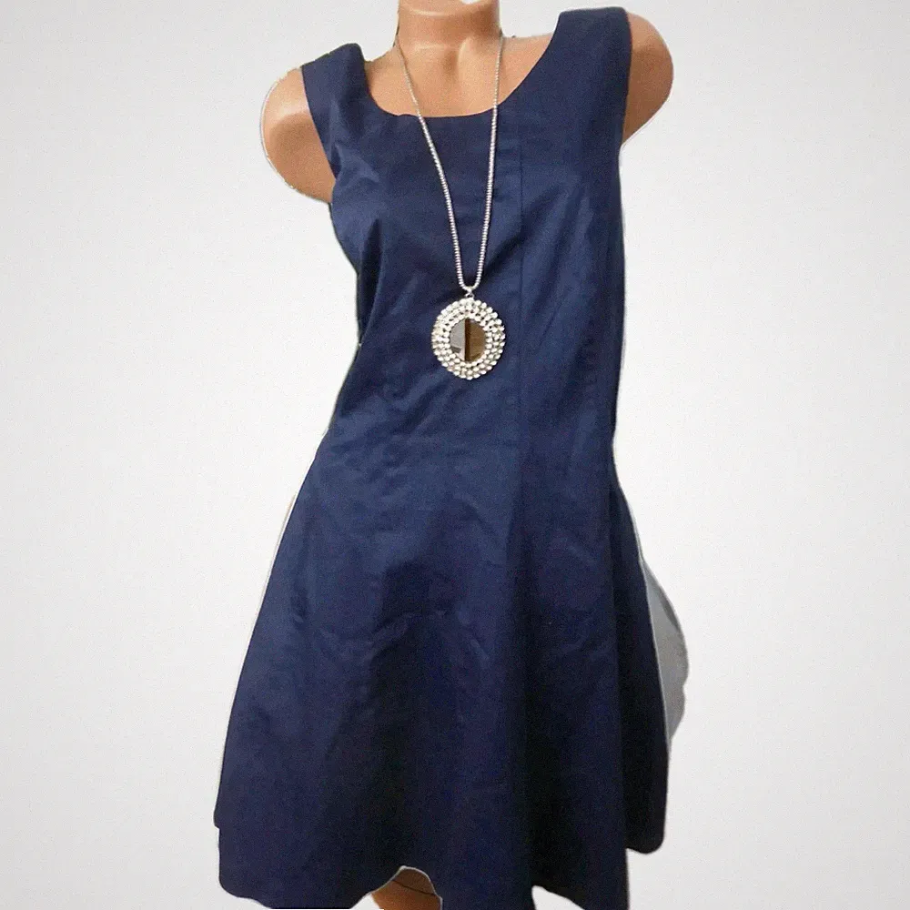Sheego Kleid Trägerkleid Cocktailkleid 42 bis 56 Blau Übergröße NEU 441 (9046)
