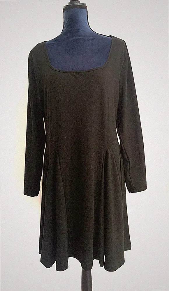 Shein Jerseykleid A-Linie 1XL/46 Stretch Schwarz TOP Zustand