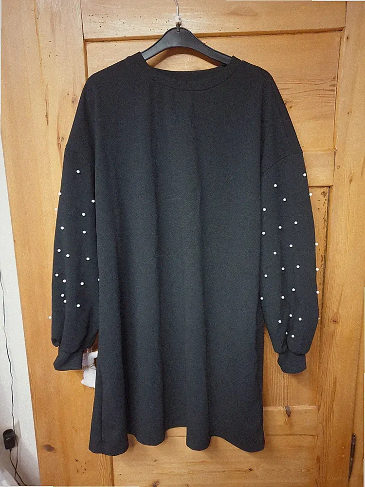 Shein Kleid A-Linie Gr. 0XL, schwarz