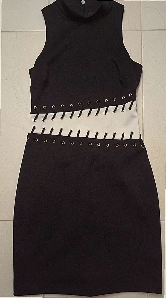 Siena Studio New York Etuikleid 36 schwarz, ärmellos mit Stehkragen