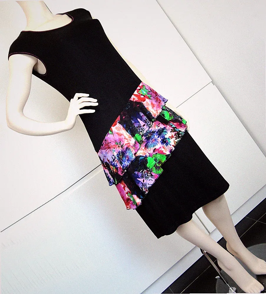 SIGNATURE Damen Kleid Tunika A Linie Trend Party Gr L