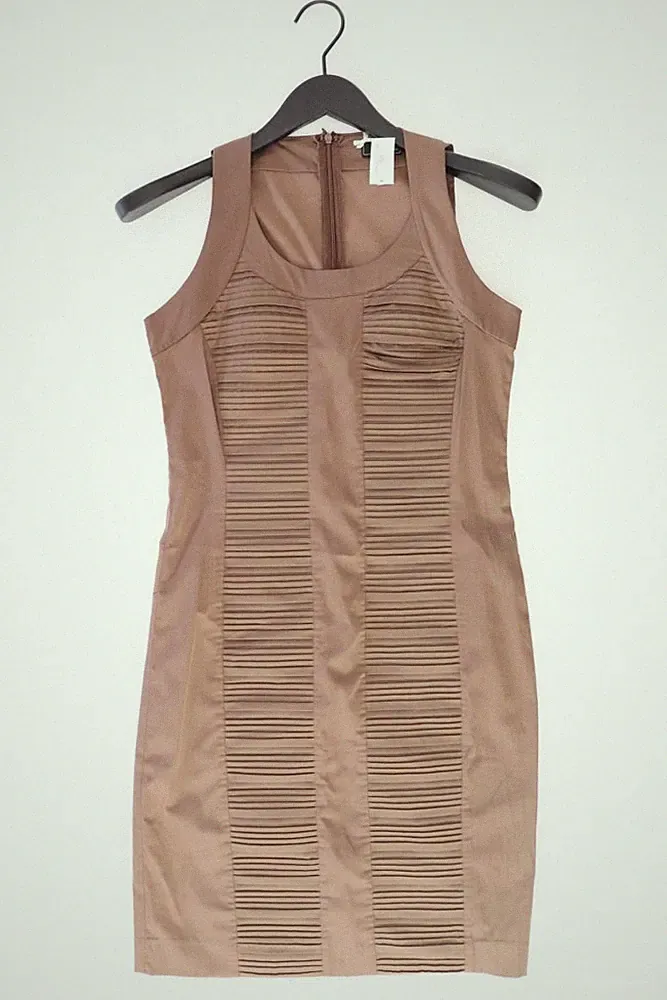 ⭐ Sinéquanone Etuikleid Slim Kleid für Damen Gr. 38, M Ärmellos braun ⭐