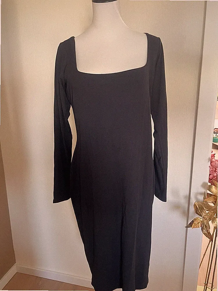 Skims Soft Lounge Kleid Größe XL Schwarz Neu mit Etikett