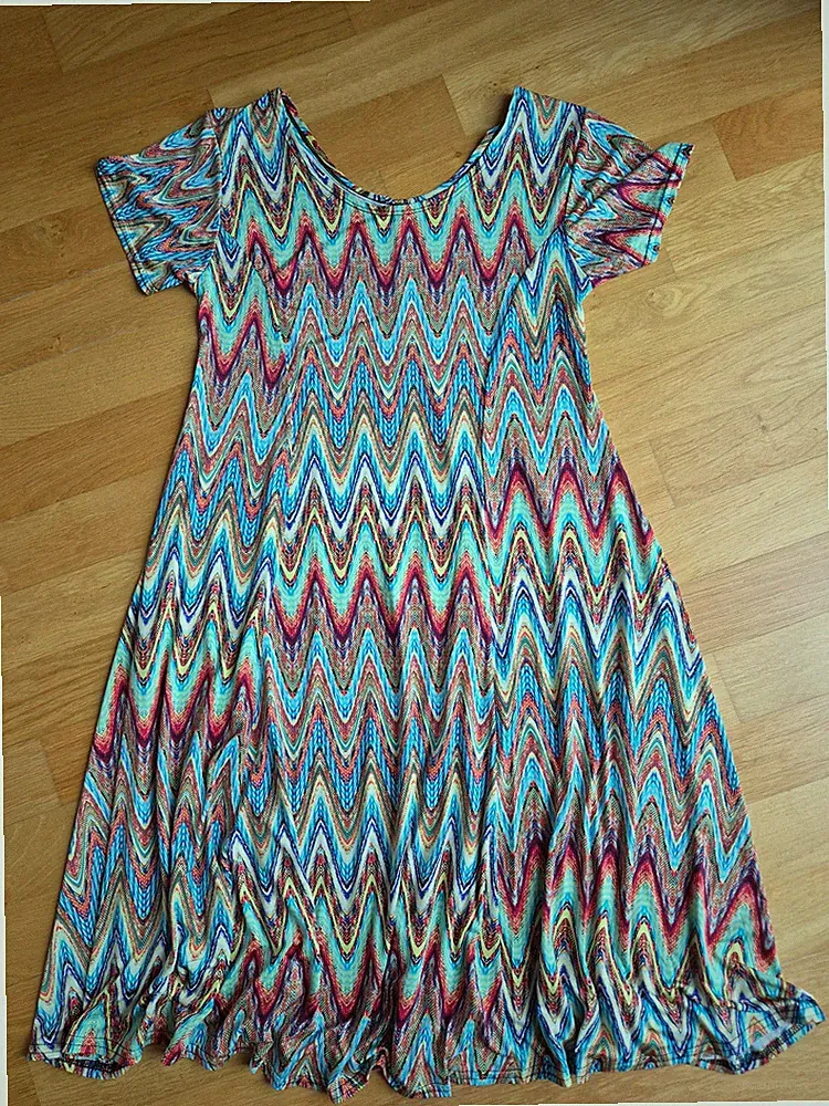 Sommer Kleid, bunt gemustert, für Damen, Gr. 38, sehr guter Zustand