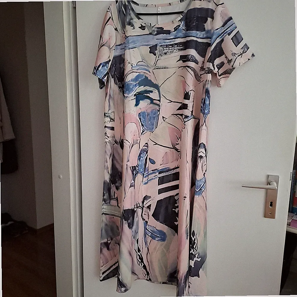 Sommerkleid bunt - beige 3XL