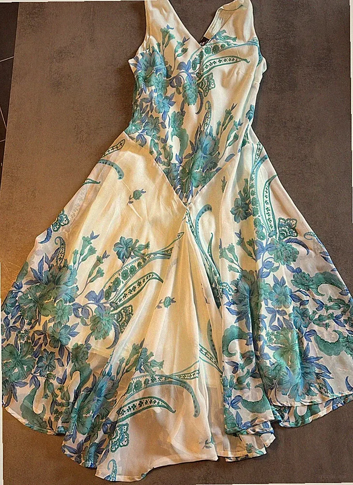 Sommerkleid Damen trägerlos lang weiß geblümt Onesize TOP PREIS
