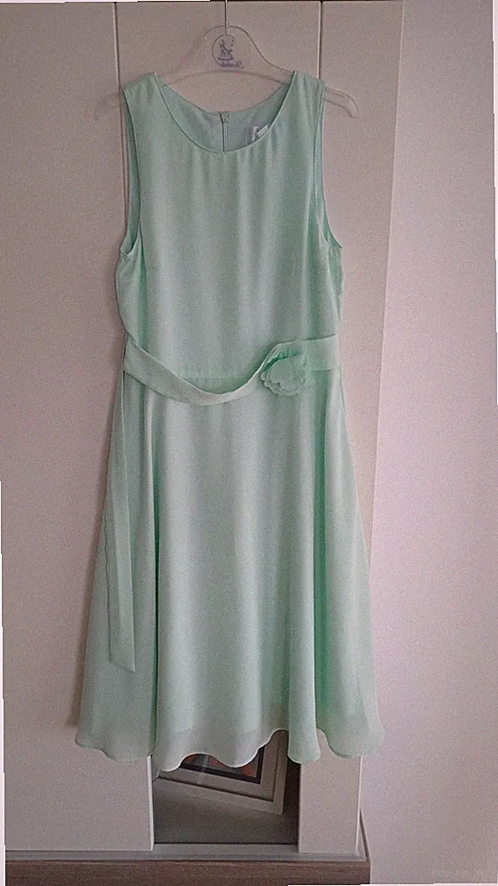 Sommerkleid elegant Mädchen mint 152 1x getrageb