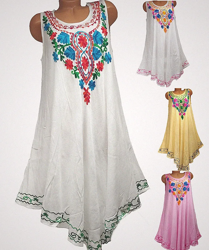 Sommerkleid Freizeit Strandkleid 46 48 50 Oversized Luftig Lässig Midi Kleid