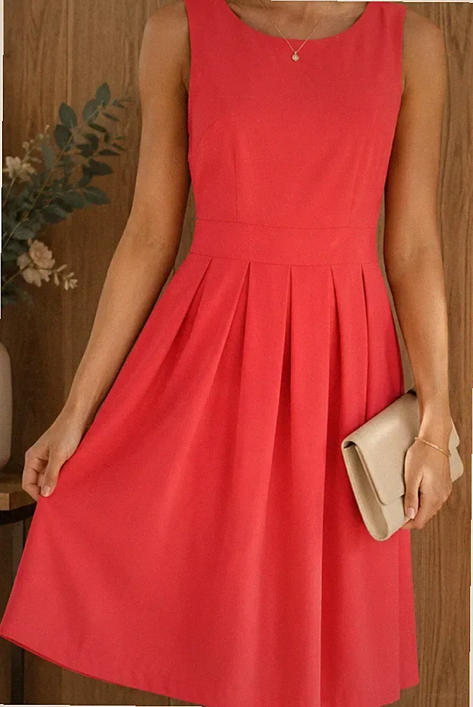 Sommerkleid Gr. 40 rot NEU von Jolie Moi f Feier, Fest Gr. UK 14, Hochzeit