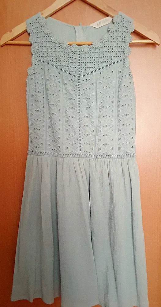 Sommerkleid in Mint in Größe 158 von H&M (auch für XS passend)