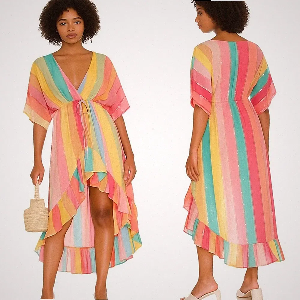 Paillettenbesetzt A-Linien-Kleid