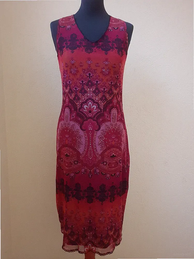 Sommerkleid Kofferkleid von QS Gr. M 38 / 40 Rottöne