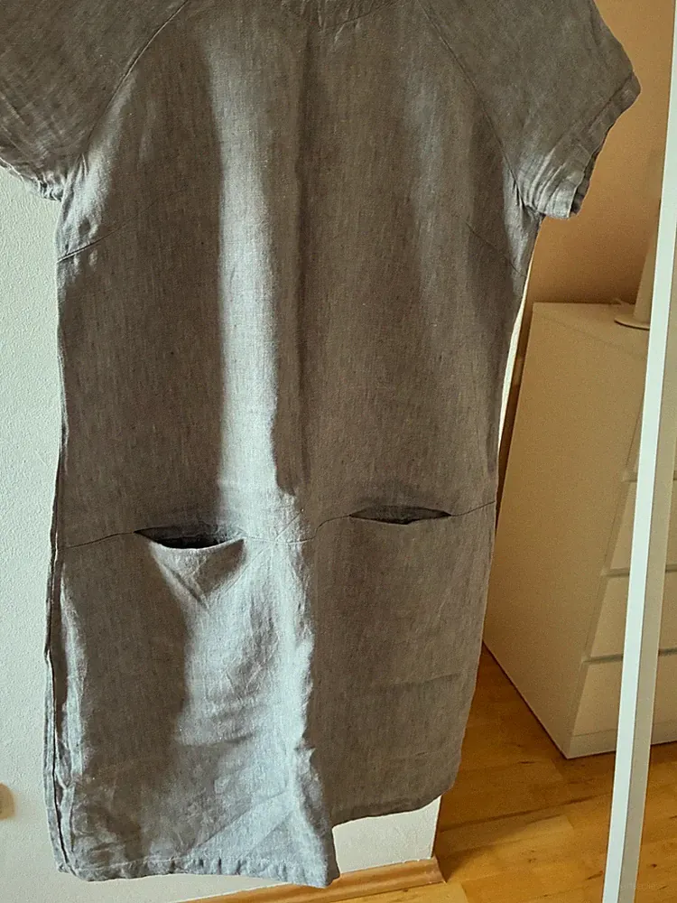 Sommerkleid - Maas (nachhaltige Mode) - Gr. EU 38 - grau - 100 % Leinen