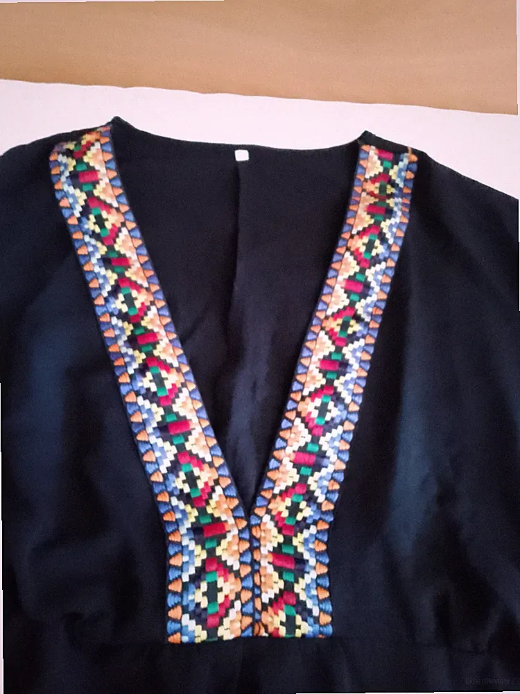 SOMMERKLEID zum reinschlüpfen, SCHWARZ MIT STICKEREI, Halbarm, GR. 4XL