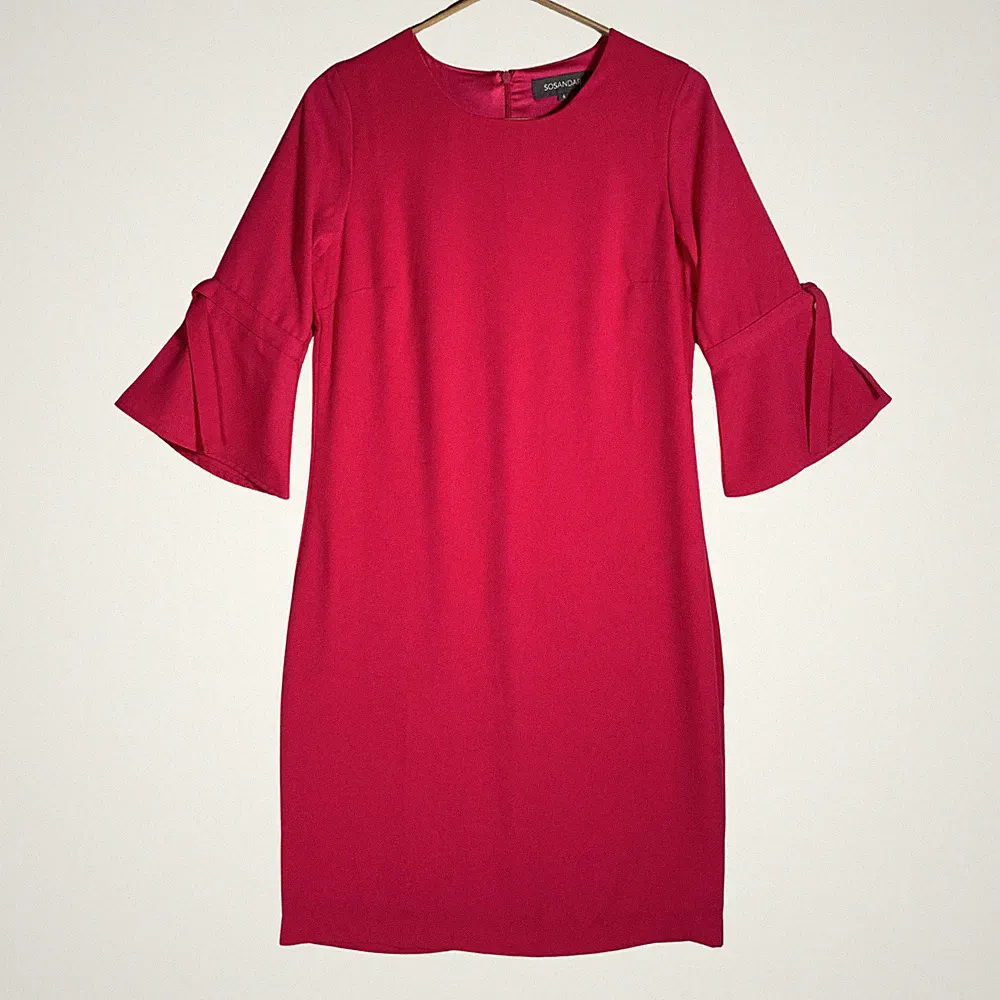 Sosandar Kleid Gr. UK 6 Hot Pink Etuikleid Halbarm Party Sommer Hochzeit Gast