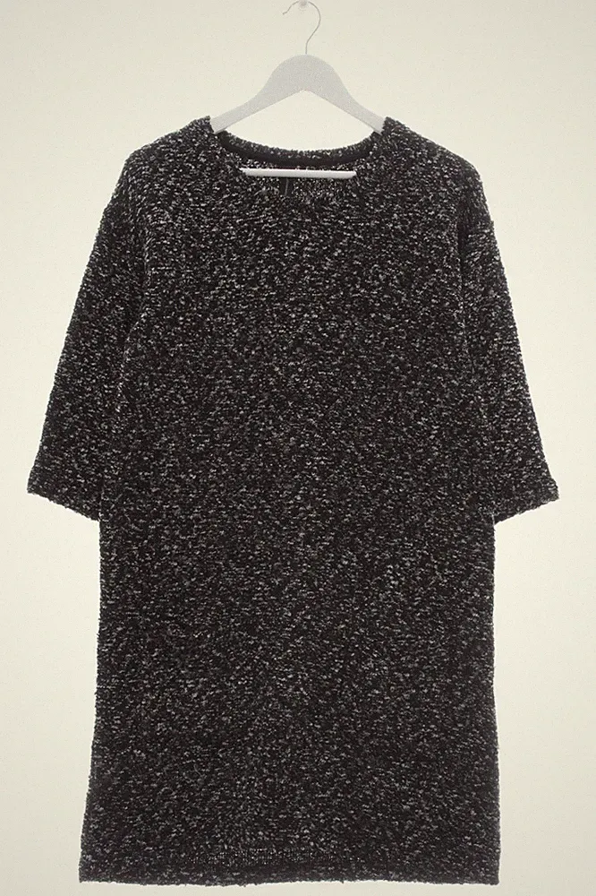 SOYACONCEPT A-Linien Kleid Damen Kleid Gr. DE 40 schwarz-weiß-grau Casual-Look