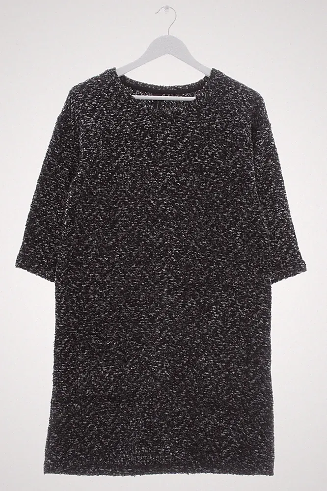 SOYACONCEPT A-Linien Kleid Damen Kleid Gr. DE 40 schwarz-weiß-grau Casual-Look