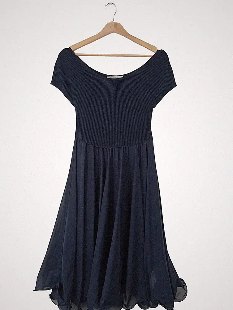SPORTMAX A-Linien Kleid Damen Kleid Gr. DE 38 blau Casual-Look