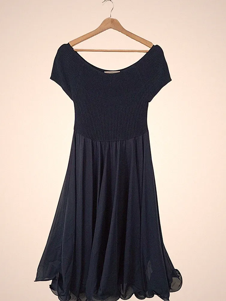 SPORTMAX A-Linien Kleid Damen Kleid Gr. DE 38 blau Casual-Look