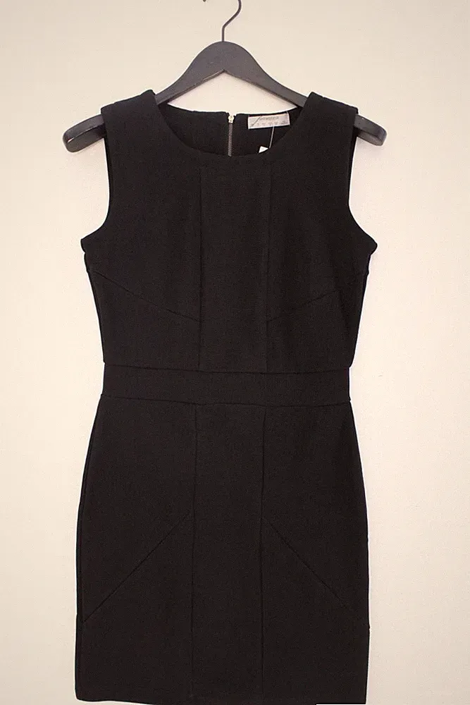 ⭐ Springfield Etuikleid Slim Kleid für Damen Gr. 38, M Ärmellos schwarz ⭐