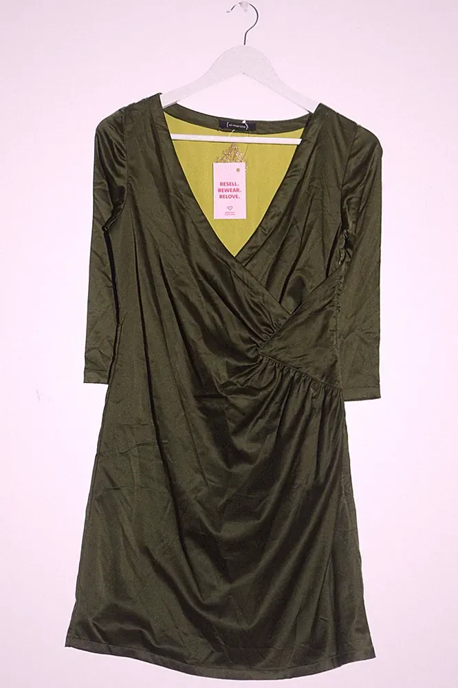 ST-MARTINS A-Linien Kleid Damen Kleid Gr. DE 36 khaki Elegant
