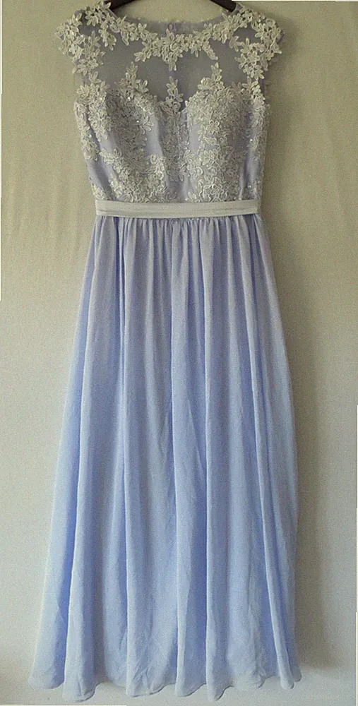 STACEES PALKE BLAU PAILLETTENBESATZ KLEID GRÖSSE 12