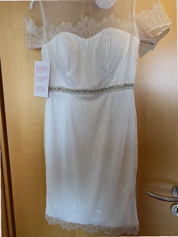Standesamt Kleid Brautkleid Etui Cocktail 38 40 42