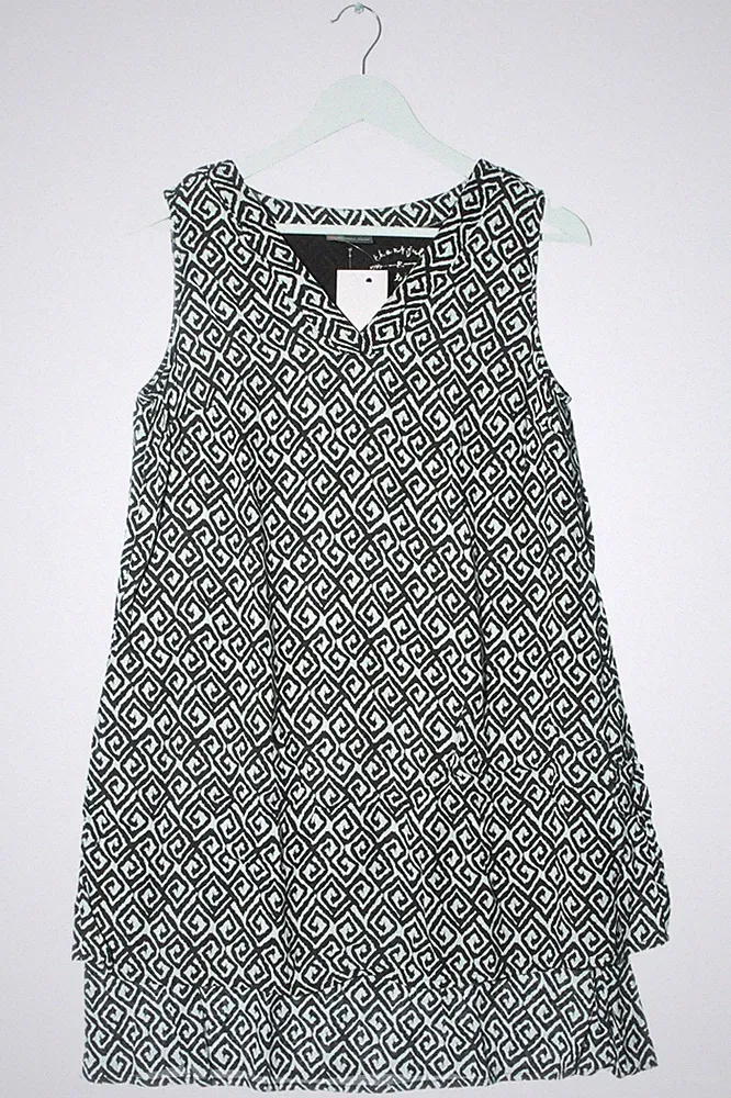 STREET ONE A-Linien Kleid Damen Kleid Gr. DE 38 schwarz-türkis Casual-Look