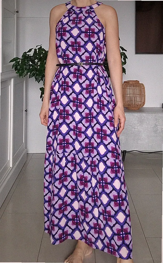 Street One Damen Midikleid A-Linie ärmellos geometrisch mehrfarbig Gr. 36