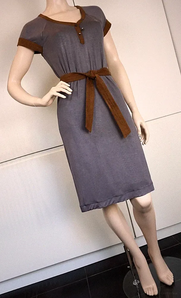 STRENESSE BLAU Damen Kleid Tunika A Linie Blogger Etuikleid Minikleid Boho Gr 34