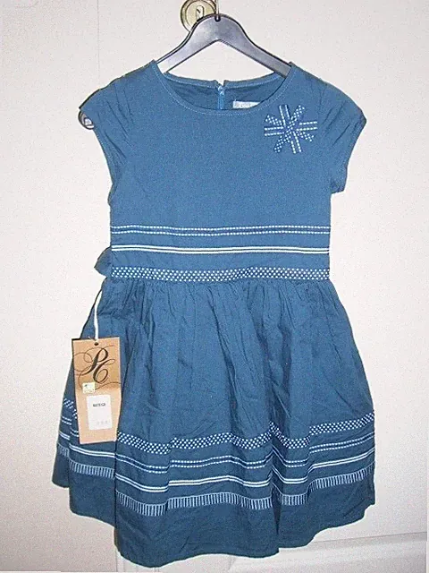 süsses Sommer Kleid Blau Weiss ☆NEU m.Etikett☆ Cool Club Premium Gr. 116