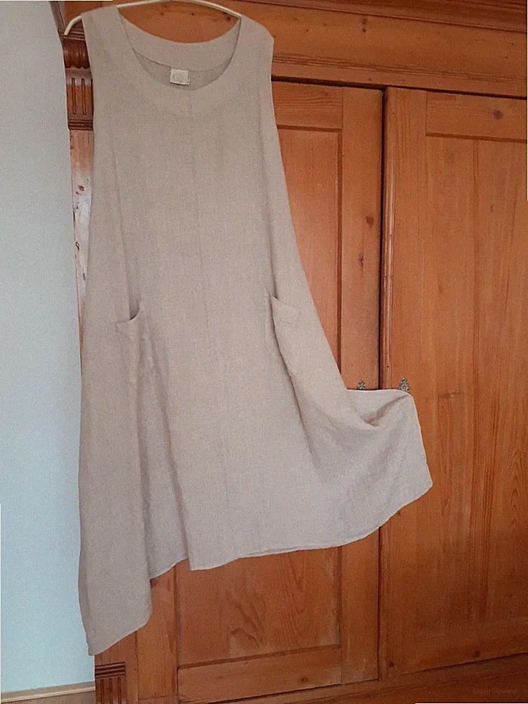 Süßes Sommerkleid Aus 100% Leinen Gr. L /NEU / Kleid /