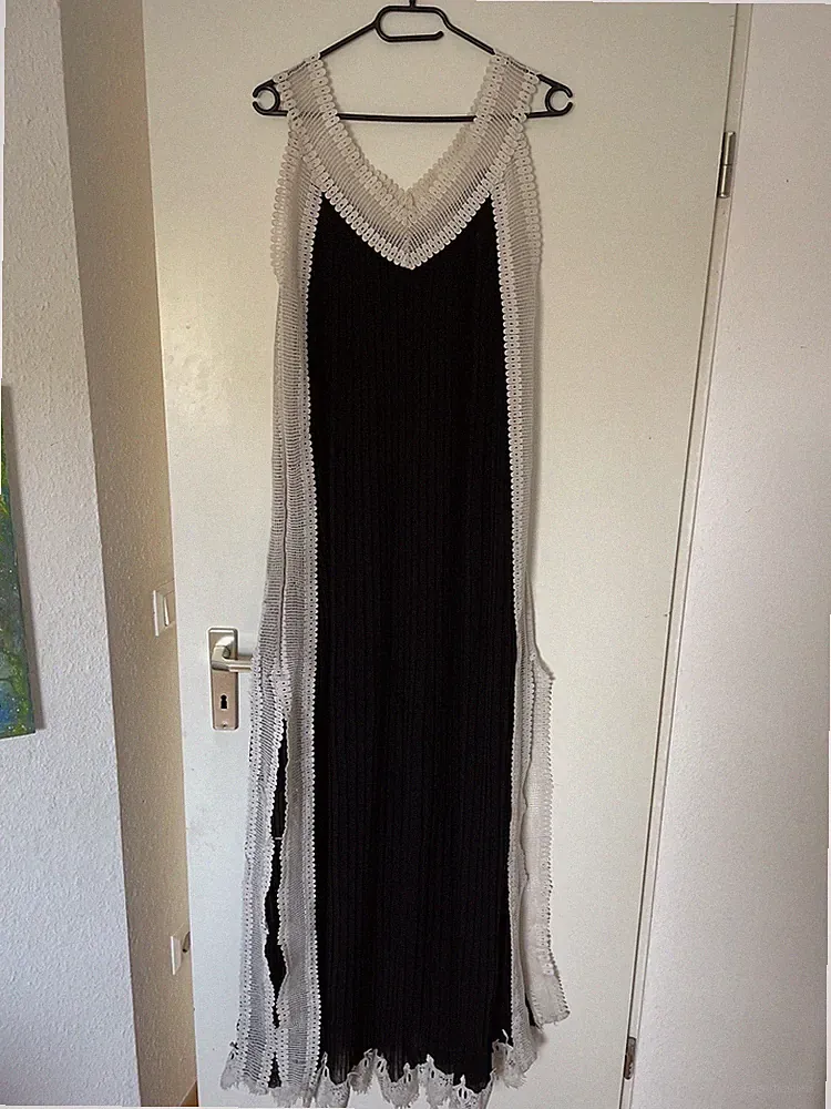 Summer luxury dress black and white only for tall women