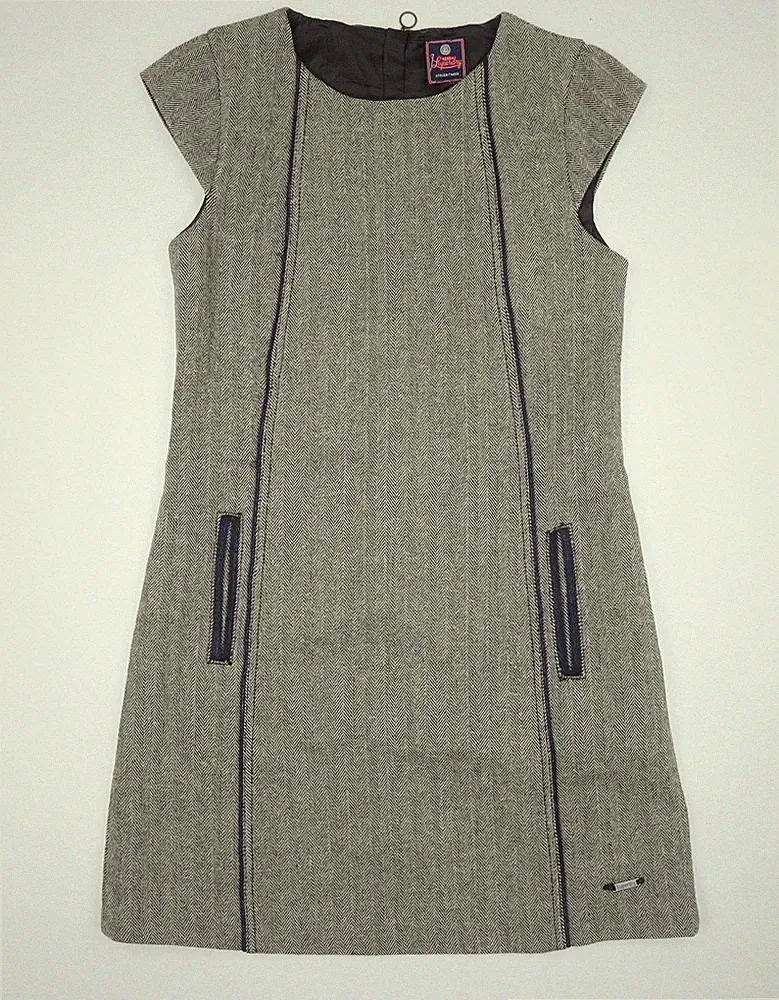 Superdry Etuikleid Damen Grau Tweed S
