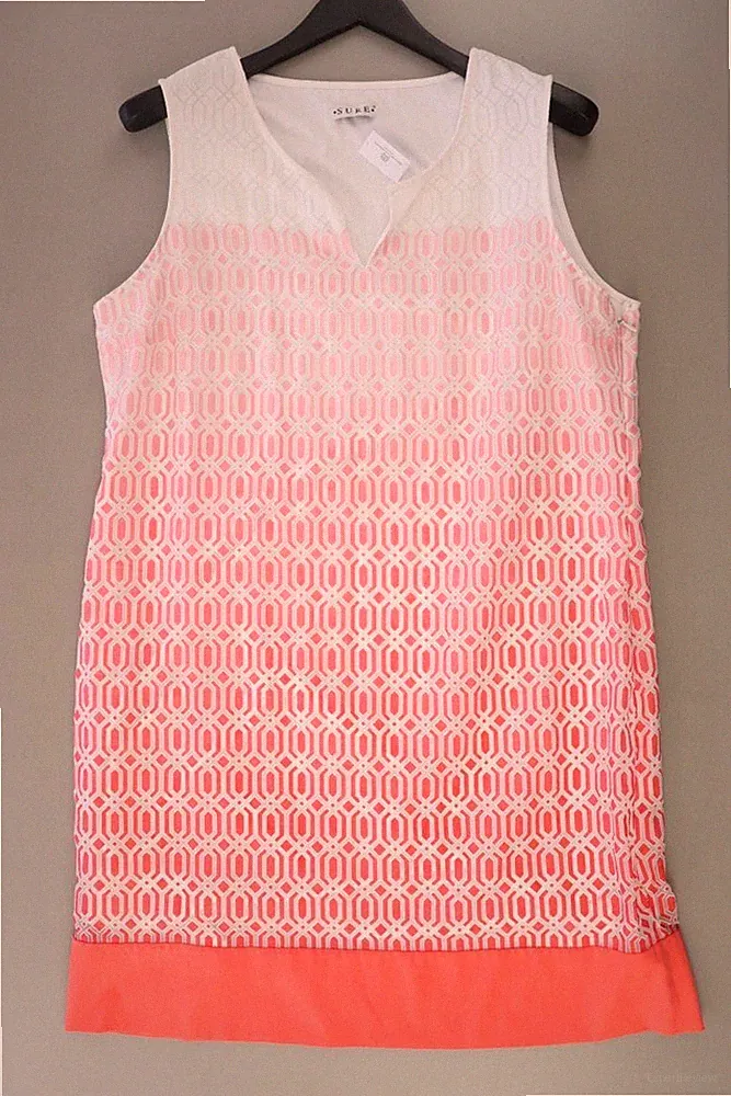✨ Sure Etuikleid Regular Kleid für Damen Gr. 46, XL Ärmellos rosa aus Viskose ✨