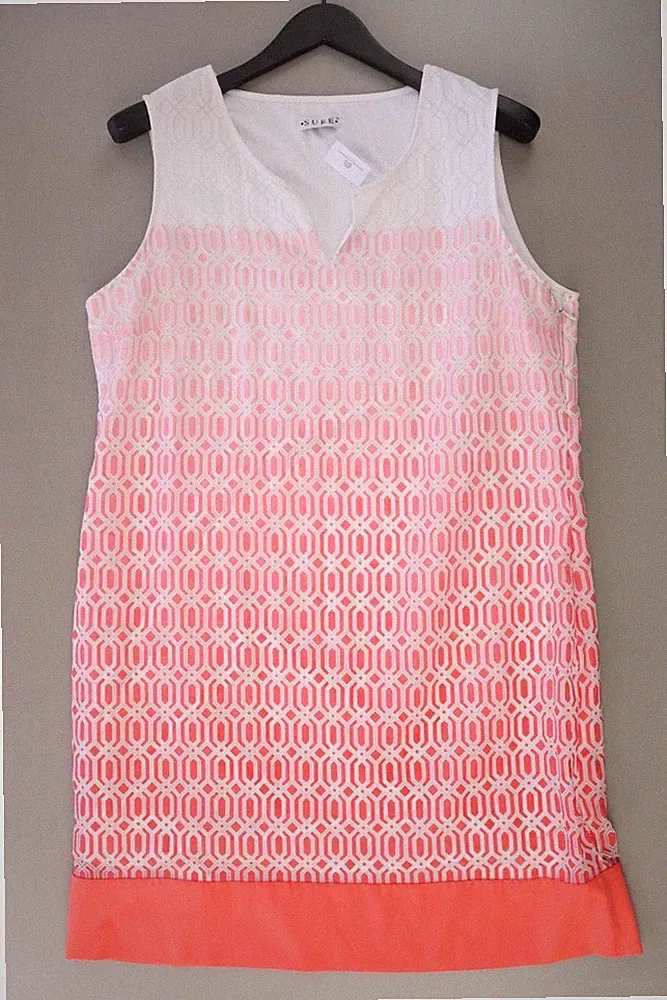 ✨ Sure Etuikleid Regular Kleid für Damen Gr. 46, XL Ärmellos rosa aus Viskose ✨