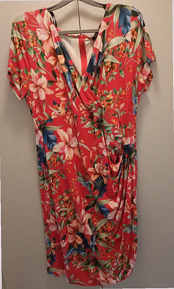SWING Sommerkleid mit Blumenmuster Gr.46/48 Kofferkleid NEU