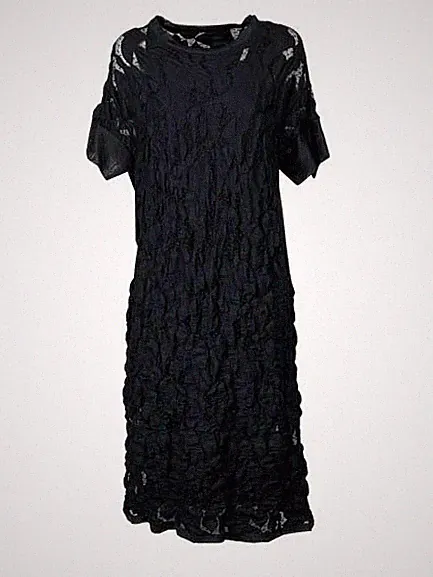 TADASHI P261006X SPITZE Damen Kleid schwarz Spitze Made in Italy