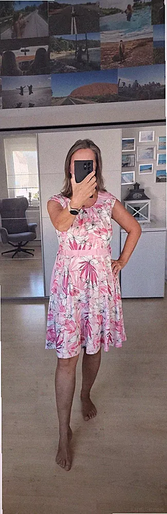 Taifun A-Linien Kleid Rose Gr. 40