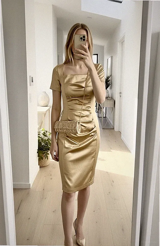 Gold Cocktailkleid