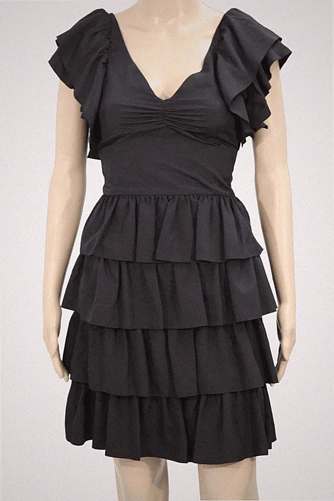 Ted Baker Damen Kleid Gr. 32 (Ted Baker 0) Schwarz Etuikleid Dress